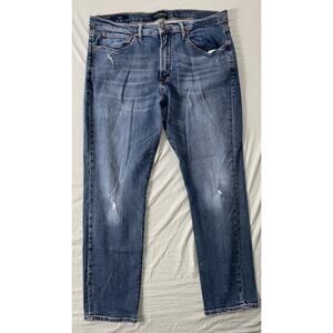 Lucky Brand 121 Slim Destroyed Stretch Denim Jeans. Medium Wash, Men's 38X30.